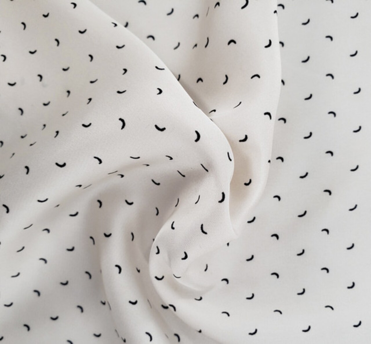 1 Yard Elegant Poly Dull Satin Fabric, Beige & Black 57/58" Wide Shiny & Matte Finish